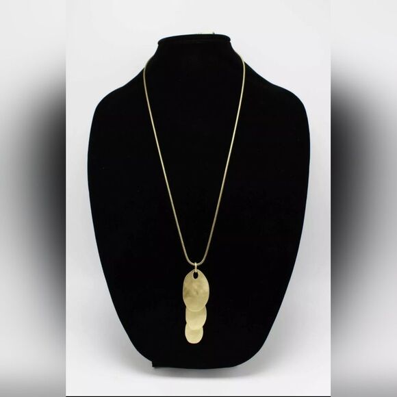 The Sak 28" Gold Tone Layered Pendant Necklace NWT - Picture 1 of 3